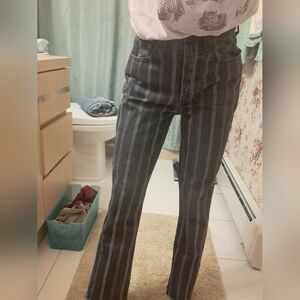 Boyish the Darcy Striped Crop Flare Jeans